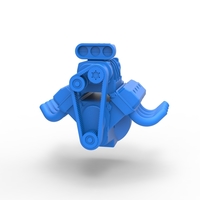 Engine V8 for vintage dragster Version 4 Scale 1:25 - Thumbnail 3