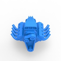 Engine V8 for vintage dragster Version 4 Scale 1:25 - Thumbnail 5