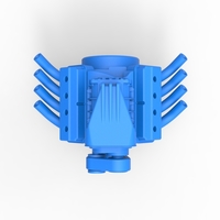 Engine V8 for vintage dragster Version 4 Scale 1:25 - Thumbnail 6