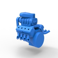 Engine V8 for vintage dragster Version 4 Scale 1:25 - Thumbnail 9