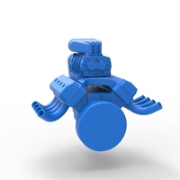 Engine V8 for vintage dragster Version 4 Scale 1:25 - Thumbnail 10