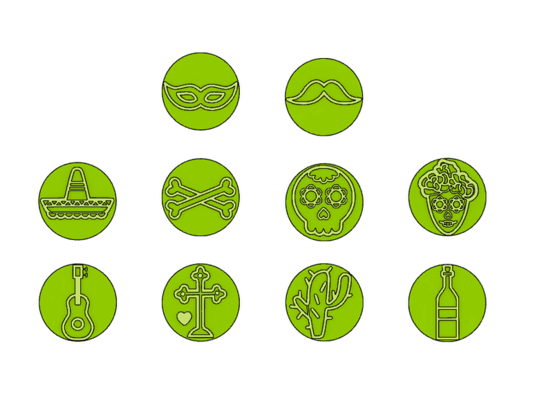 Dia de Los Muertos-Themed Brigadeiro Stamps