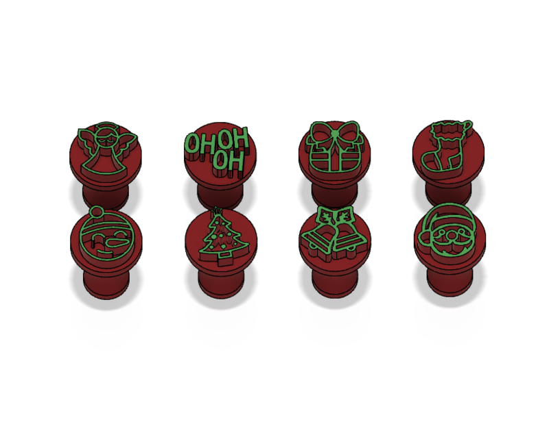 Christmas-Themed Brigadeiro Stamps