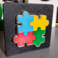 Autism-Themed Puzzle Piece Lamp - Thumbnail 1