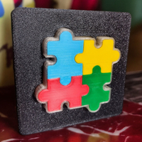 Autism-Themed Puzzle Piece Lamp - Thumbnail 2