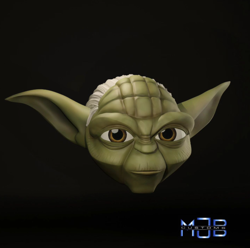 Star Wars Action Figure - Yoda Head Sculpt - Clone Wars 
