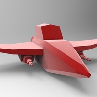 Small Low Poly Space Ship 3D Printing 5652