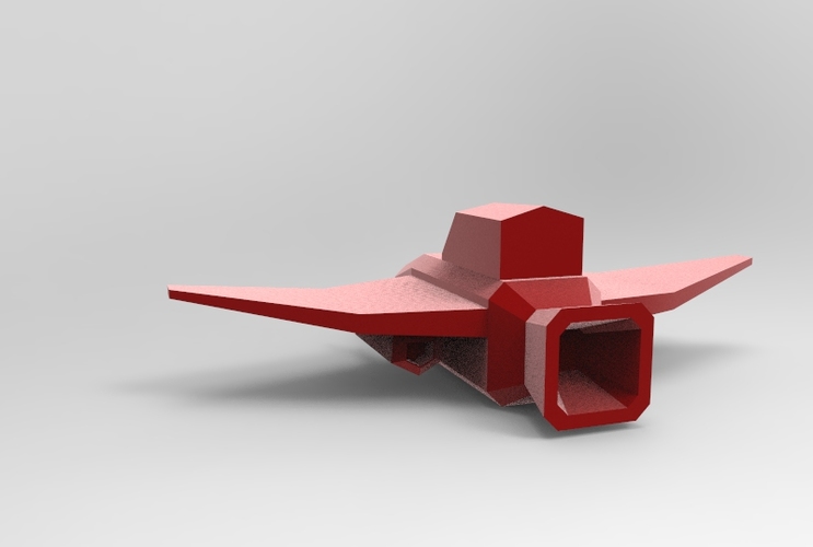 Low Poly Space Ship 3D Print 5654