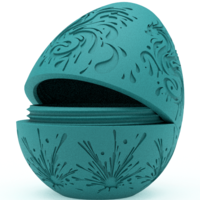 Artistic Dragon Egg Embossed & Debossed 3MF & STL - Thumbnail 5