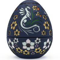 Daffodil Dragon Egg Embossed & Debossed 3MF - Thumbnail 1