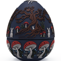 Enchanted Mushroom Forest Egg 3MF & STL - Thumbnail 1