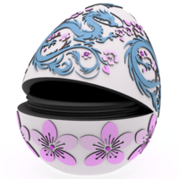 Entangled Blossom Dragon Egg Embossed & Debossed 3MF - Thumbnail 4