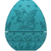 Fairy Dragon Egg Embossed & Debossed 3MF & STL - Thumbnail 2