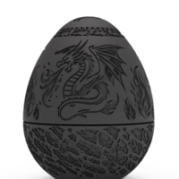 Fire Dragon Egg 3MF & STL - Thumbnail 3