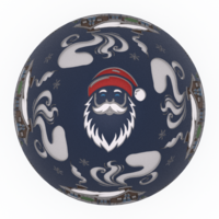 Frosty Homestead Christmas Egg Embossed & Debossed 3MF & STL - Thumbnail 3