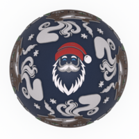 Frosty Homestead Christmas Egg Embossed & Debossed 3MF & STL - Thumbnail 5