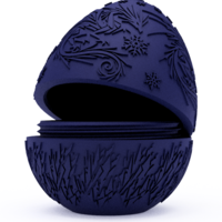 Frozen Ice Dragon Egg Embossed & Debossed 3MF & STL - Thumbnail 4