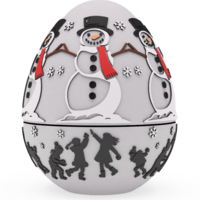 Jacky Frost's Snow Fight Egg Embossed & Debossed 3MF & STL - Thumbnail 2