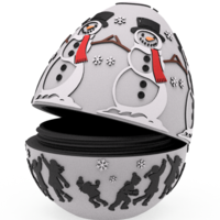 Jacky Frost's Snow Fight Egg Embossed & Debossed 3MF & STL - Thumbnail 3