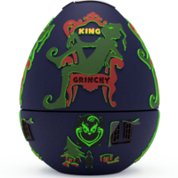 King Grinch Egg Embossed & Debossed 3MF & STL - Thumbnail 3