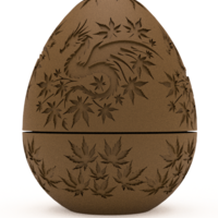 Maple Leaf Dragon Egg Embossed & Debossed 3MF - Thumbnail 5