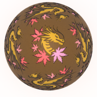 Maple Leaf Dragon Egg Embossed & Debossed 3MF - Thumbnail 6