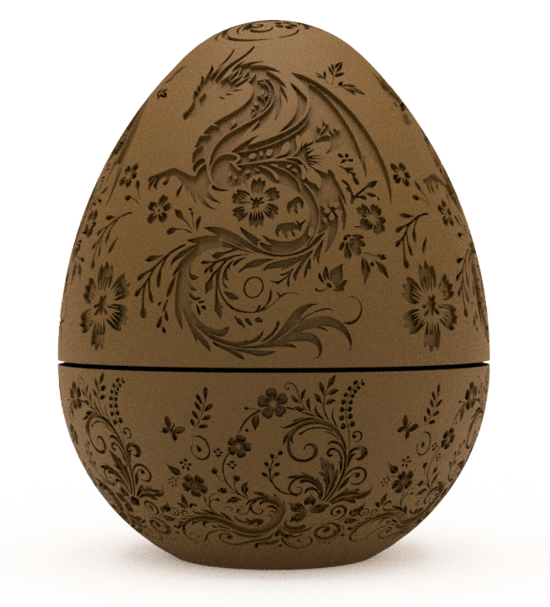 Petal Grove Dragon Egg Debossed 3MF