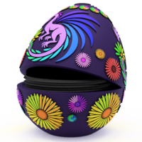 Radiant Daisy Dragon Egg Embossed & Debossed 3MF - Thumbnail 4