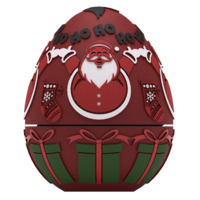 Kris Kringle’s Keepsake Egg Embossed & Debossed 3MF & STL - Thumbnail 2