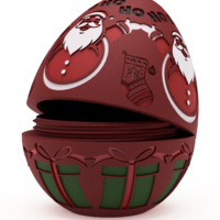 Kris Kringle’s Keepsake Egg Embossed & Debossed 3MF & STL - Thumbnail 3