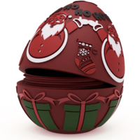 Kris Kringle’s Keepsake Egg Embossed & Debossed 3MF & STL - Thumbnail 4