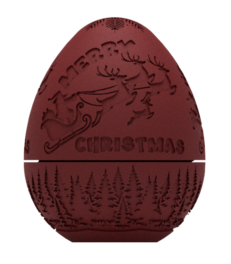 Santa’s Christmas Dragon Egg 3MF & STL