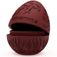 Santa’s Christmas Dragon Egg 3MF & STL - Thumbnail 2