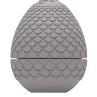 Water Scale Dragon Egg 3MF & STL - Thumbnail 3