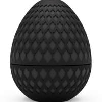 TriTipped Scaled Dragon Egg Embossed & Debossed 3MF & STL - Thumbnail 1