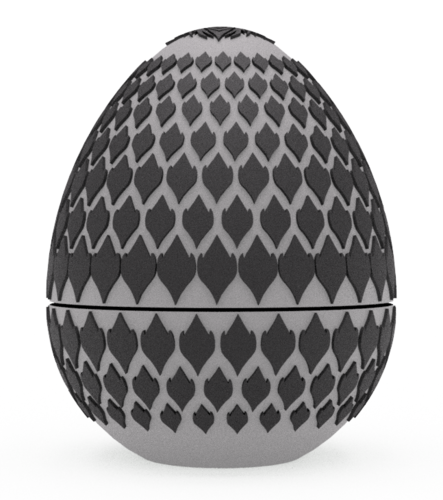 TriTipped Scaled Dragon Egg Embossed & Debossed 3MF & STL