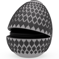 TriTipped Scaled Dragon Egg Embossed & Debossed 3MF & STL - Thumbnail 4
