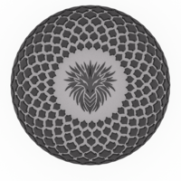 TriTipped Scaled Dragon Egg Embossed & Debossed 3MF & STL - Thumbnail 5