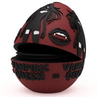 Vampiric Queen Egg Embossed & Debossed 3MF & STL - Thumbnail 1