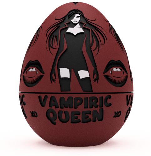 Vampiric Queen Egg Embossed & Debossed 3MF & STL