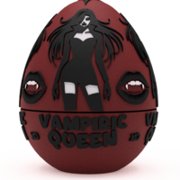 Vampiric Queen Egg Embossed & Debossed 3MF & STL - Thumbnail 3