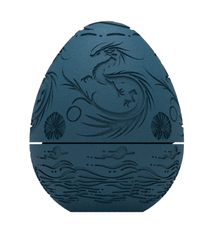 Water Dragon Egg 3MF & STL