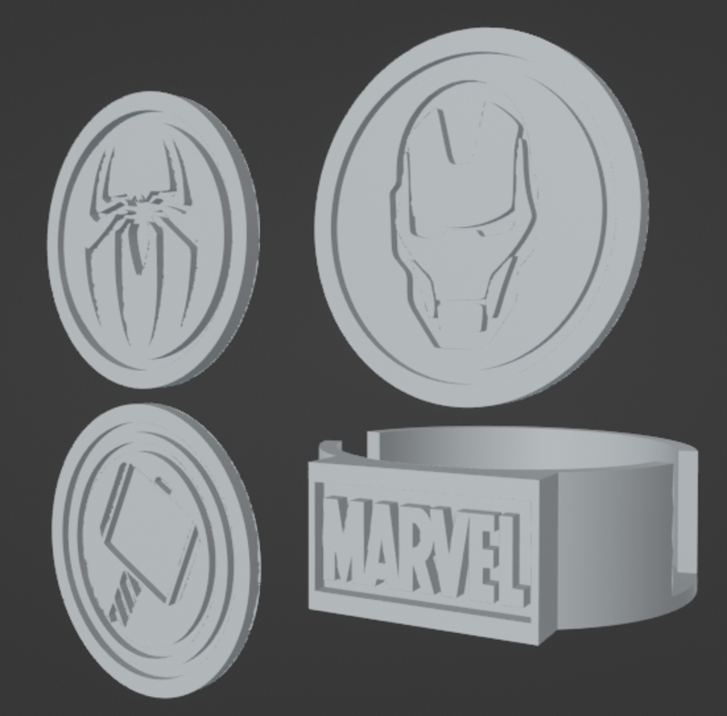  ▪ KIT 6 COASTERS 🥤 MARVEL + MARVEL CASE 🌟