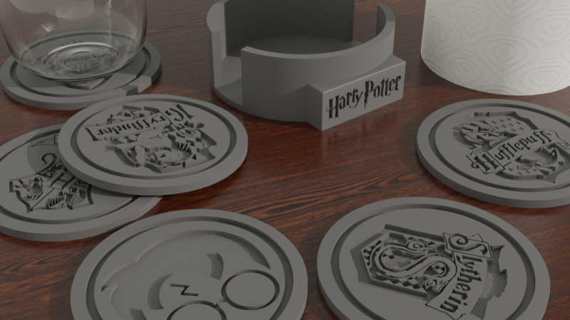 ▪ KIT 6 COASTERS 🥤 Hogwarts Schools 🧙‍♂️ + PERSONALIZED CASE🌟