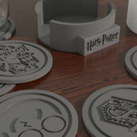  ▪ KIT 6 COASTERS 🥤 Hogwarts Schools 🧙‍♂️ + PERSONALIZED CASE🌟 - Thumbnail 1