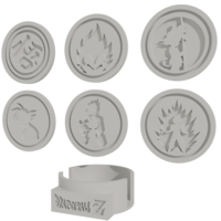  ▪ KIT 6 COASTERS 🥤 DRAGON BALL🐉 + PERSONALIZED CASE 🌟 - Thumbnail 2