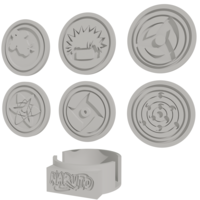 ▪ KIT 6 COASTER HOLDER 🥤 NARUTO 🦊🍜🍥 + PERSONALIZED CASE 🌟 - Thumbnail 2