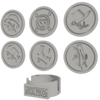 ▪ KIT 6 COASTERS 🥤 ONE PIECE ☠ + PERSONALIZED CASE 🌟 - Thumbnail 2