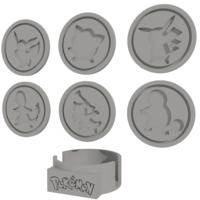  ▪ KIT 6 COASTER HOLDER 🥤 POKEMON 🌟 PERSONALIZED CASE 🌟 - Thumbnail 2