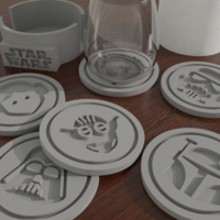  ▪ KIT 12 COASTERS 🥤 STAR WARS ⚡ PERSONALIZED CASE 🌟 - Thumbnail 1